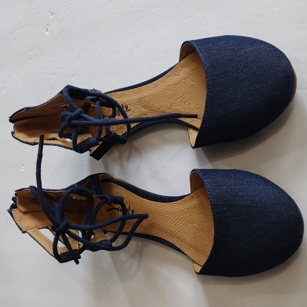 Ynot Blue Jeans WomeLace Up Flat Shoes| Size 6.5M
